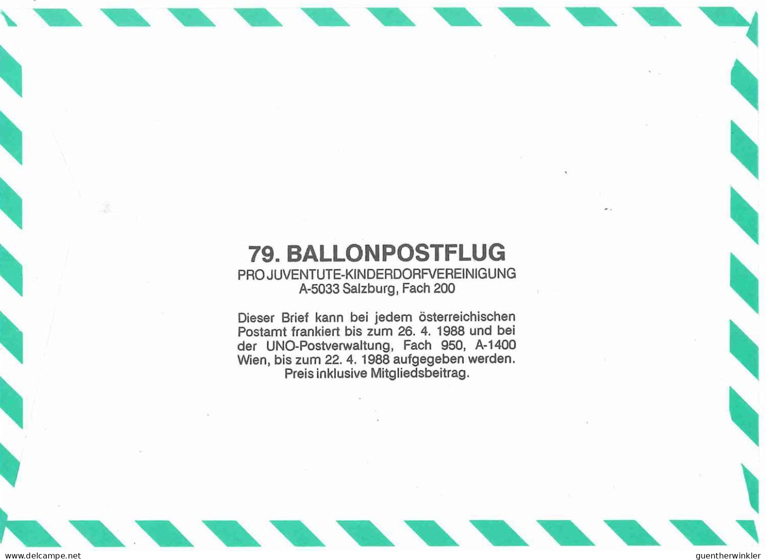 Regulärer Ballonpostflug Nr. 79a Der Pro Juventute [RBP79.] - Par Ballon