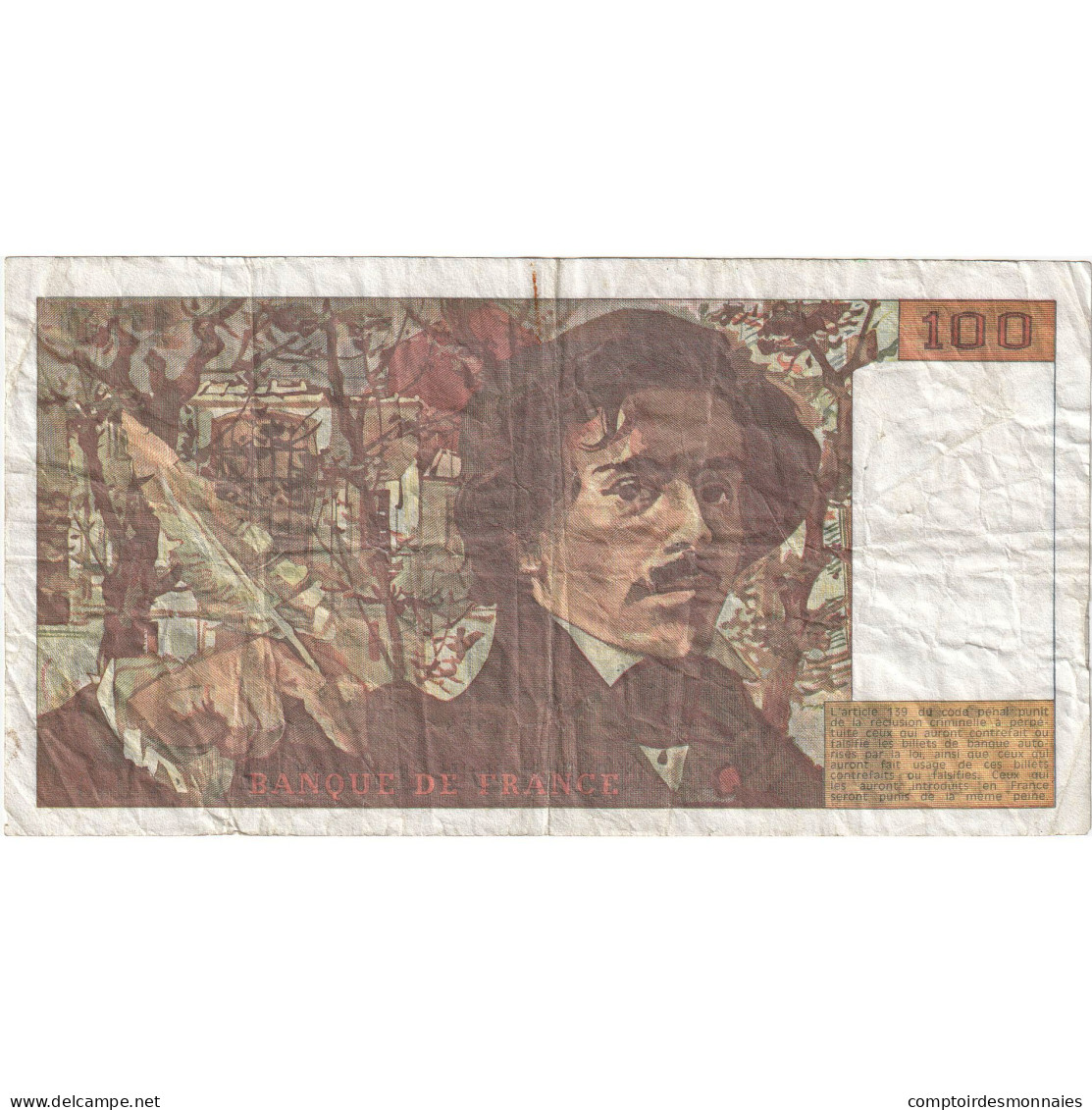 France, 100 Francs, Delacroix, 1993, A.240, TB, Fayette:69bis.8, KM:154g - 100 F 1978-1995 ''Delacroix''