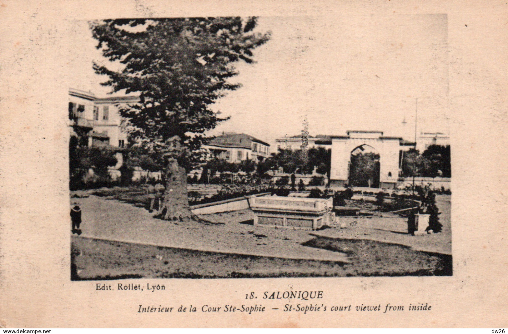 Grèce - Salonique (Thessalonique) Intérieur De La Cour De Ste Sainte-Sophie - Edition Rollet - Carte N° 18 - Griechenland