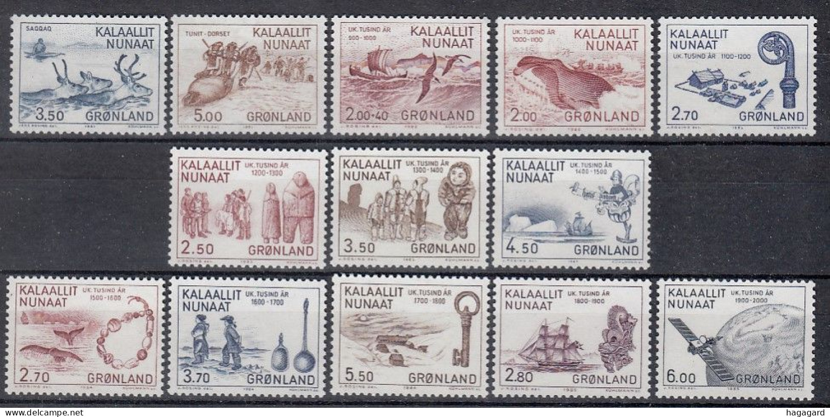 G2688. Greenland 1981-85. 1000 Years. Complete Set. Michel From 131 To 158 (16.20€). MNH(**) - Verzamelingen & Reeksen