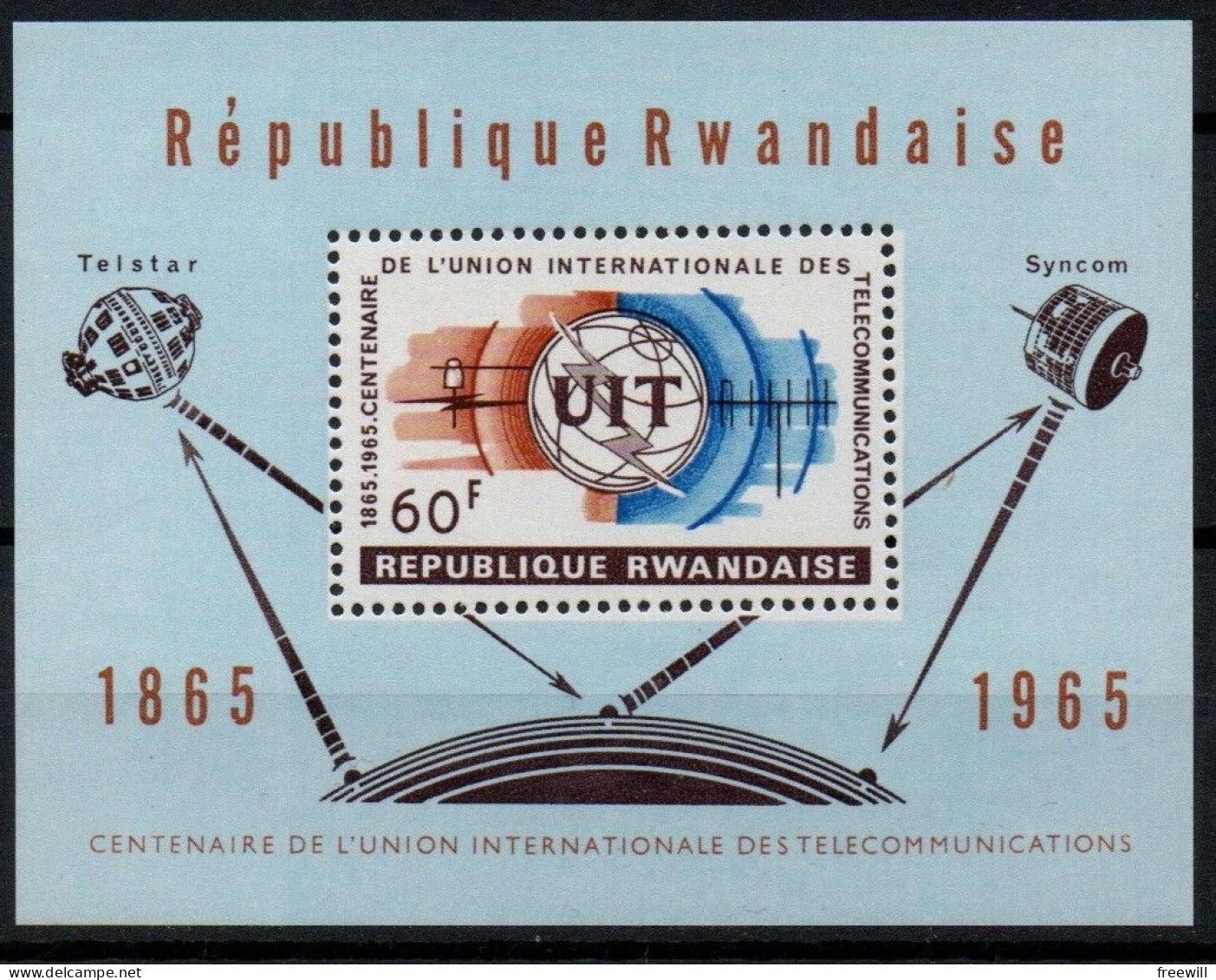 Rwanda Union Internationale Des Télécommunications - I.T.U.1965 XX - Nuovi