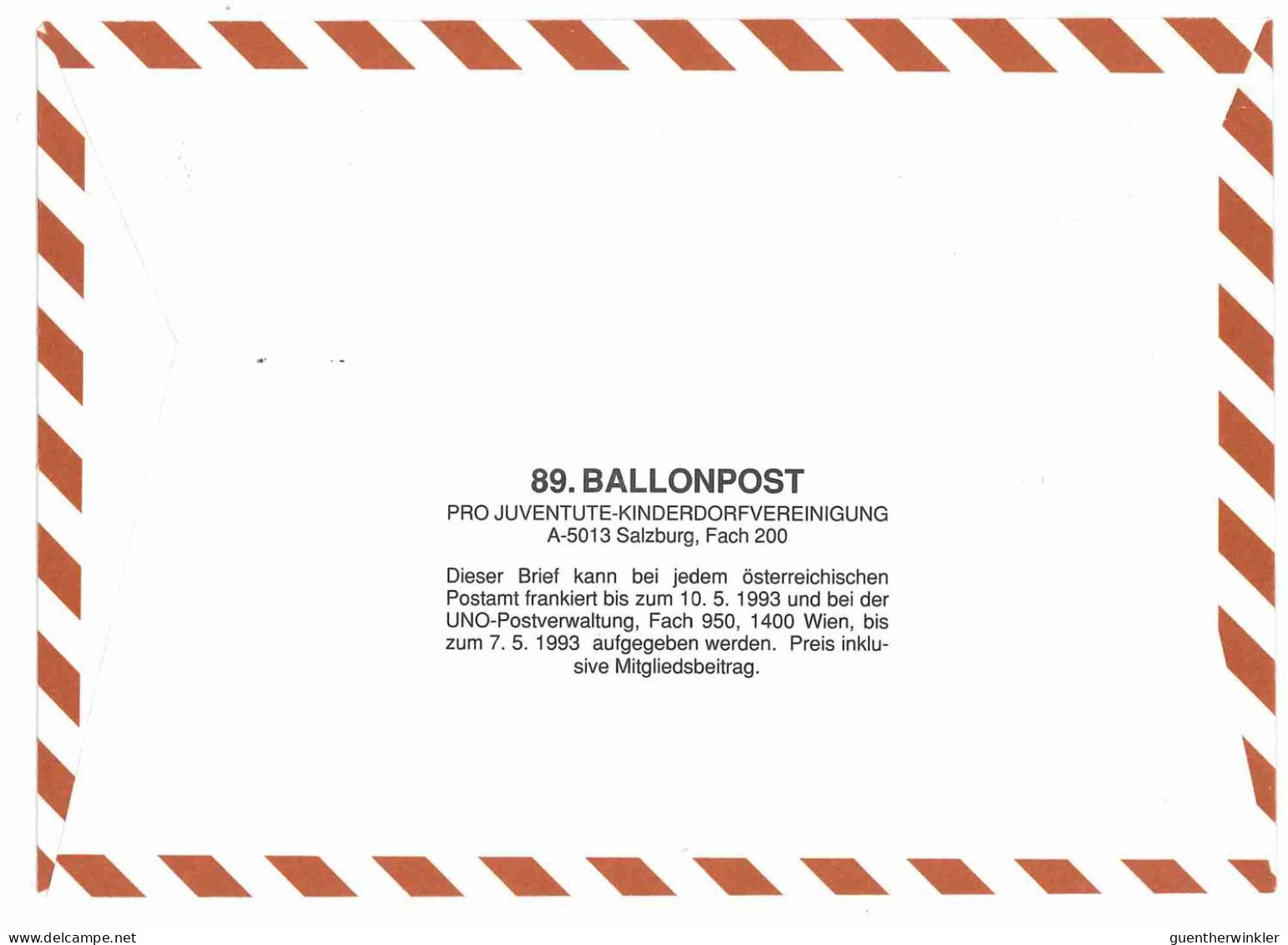 Regulärer Ballonpostflug Nr. 89a Der Pro Juventute [RBP89a] - Ballonpost