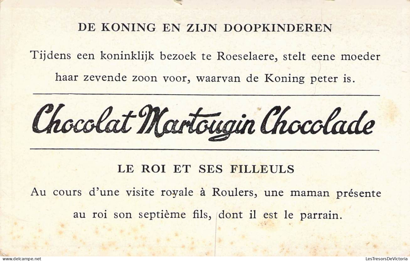 Lot de 7 chromos - Liebig - Chocolat Martougin - Meurisse