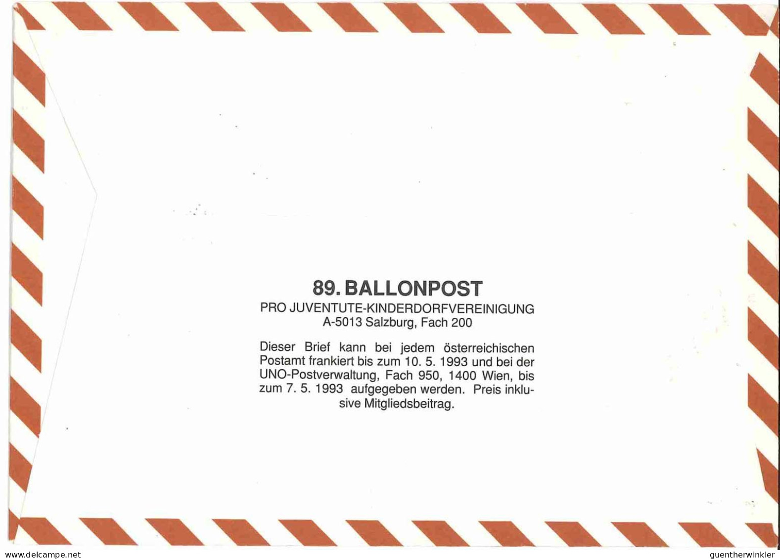 Regulärer Ballonpostflug Nr. 89a Der Pro Juventute [RBP89b] - Balloon Covers