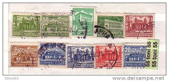 1947 – 1948  Serie Courante  (Michel -631/40)  10v.- Used/oblitere (O)  Bulgaria /Bulgarie - Usados