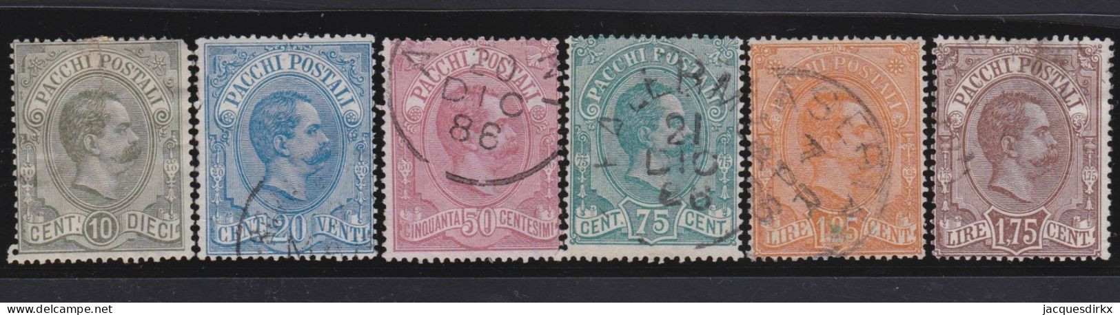 Italy   .  Y&T   .     CP  1/6  (2 Scans)     .   O  (cp 1: *)      .    Cancelled - Postal Parcels