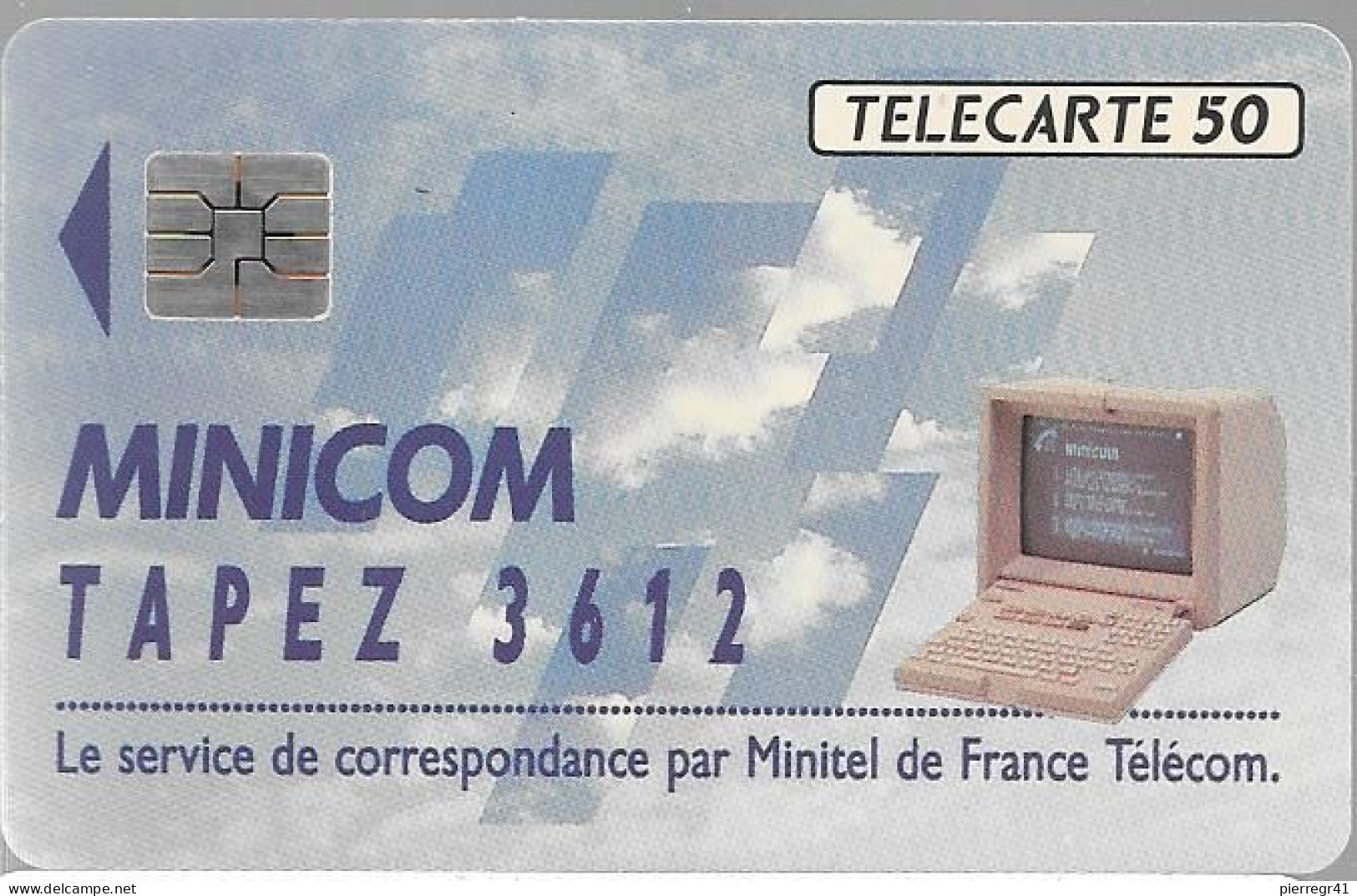 CARTE¤-PUBLIC-F271C.772--50U-SO4-09/92-MINICOM TAPEZ 3612-V° N° A 2A6803-UTILISE-TBE-RARE - 1992