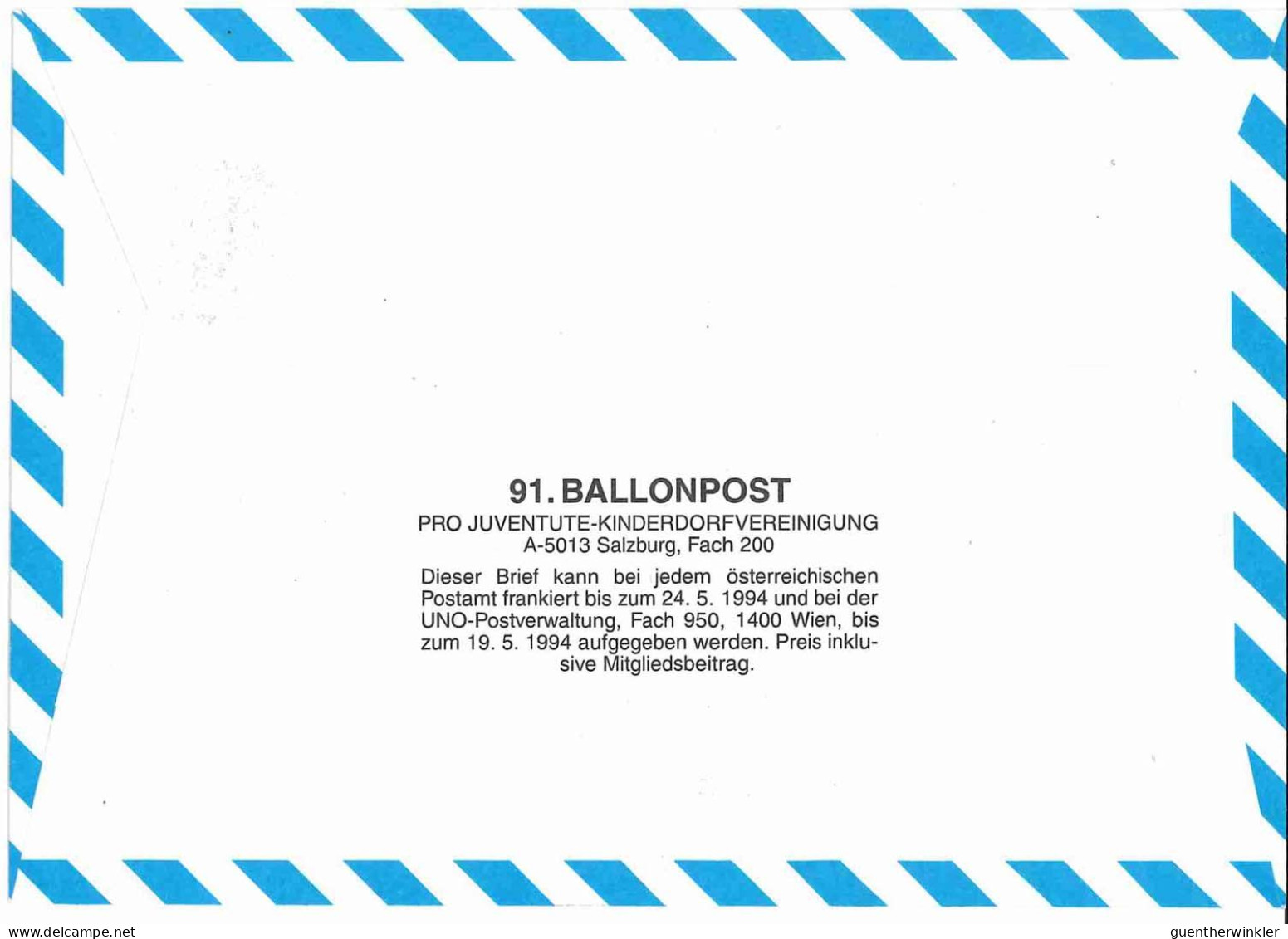 Regulärer Ballonpostflug Nr. 91a Der Pro Juventute [RBP91a] - Globos