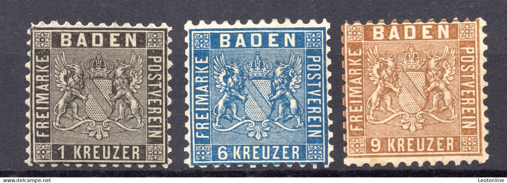 BADEN (GERMANY) 1861 Nº YVERT  13/15 - NUEVOS - MNG - Nuovi