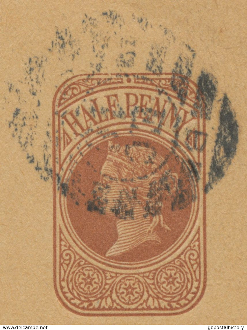 GB 1898, QV ½d Brown Wrapper (WP15) With Barred Cancel "B / E.C /18" (Dubus Type 29, Rarity H*, Till Now Only On Stamp - Brieven En Documenten