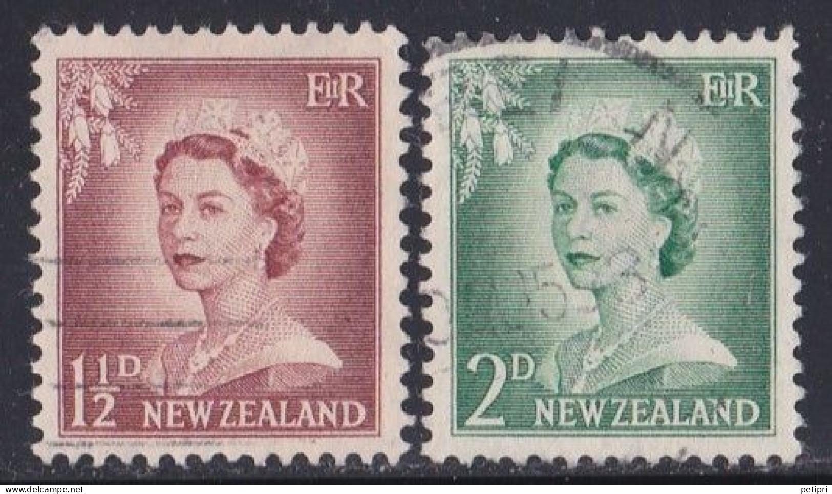 Nouvelle Zélande  1947 - 1959    Y&T  N °  353   354  Oblitéré - Oblitérés