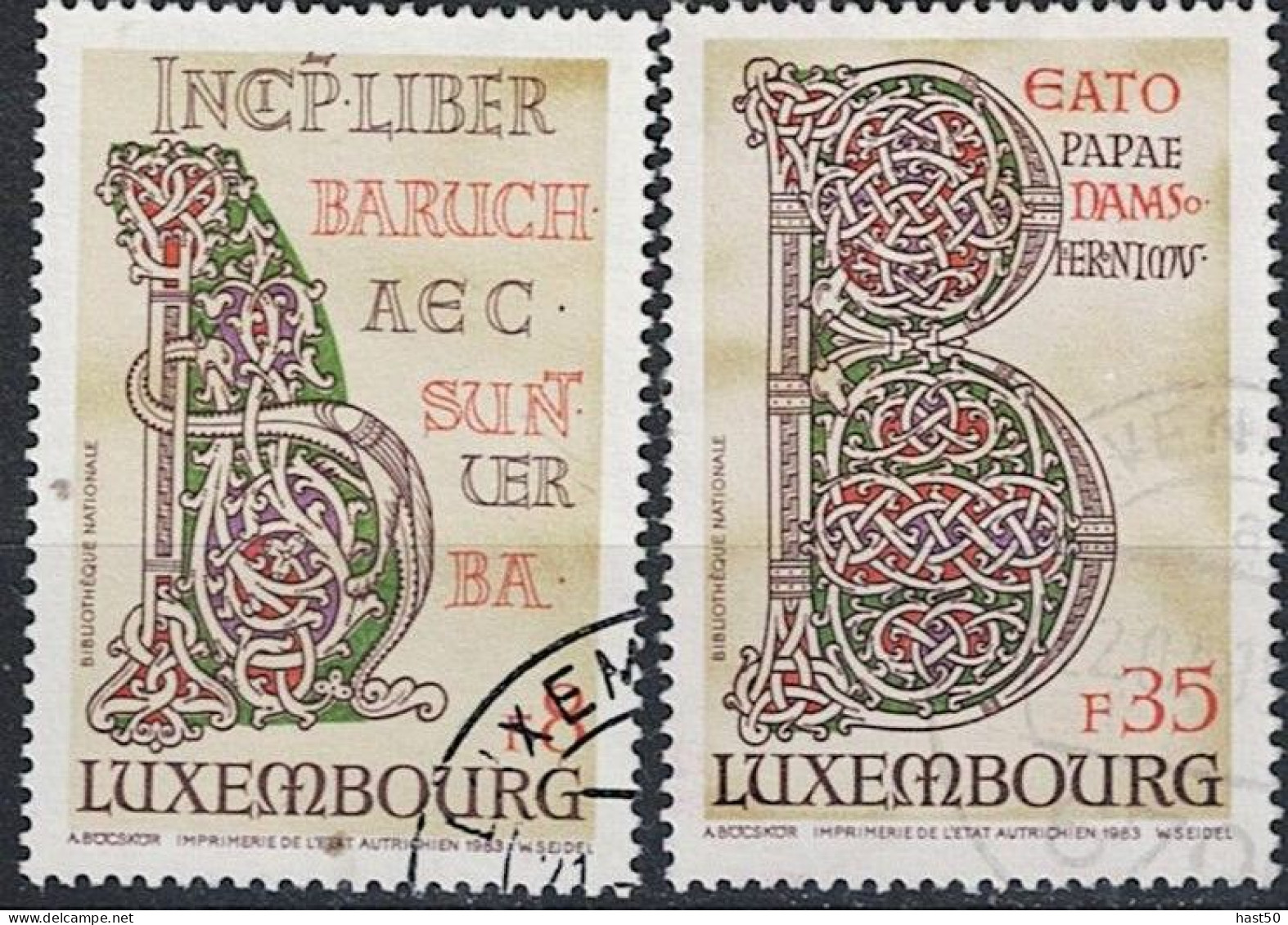 Luxemburg - Riesenbibel (MiNr: 1076/7) 1983 - Gest Used Obl - Oblitérés