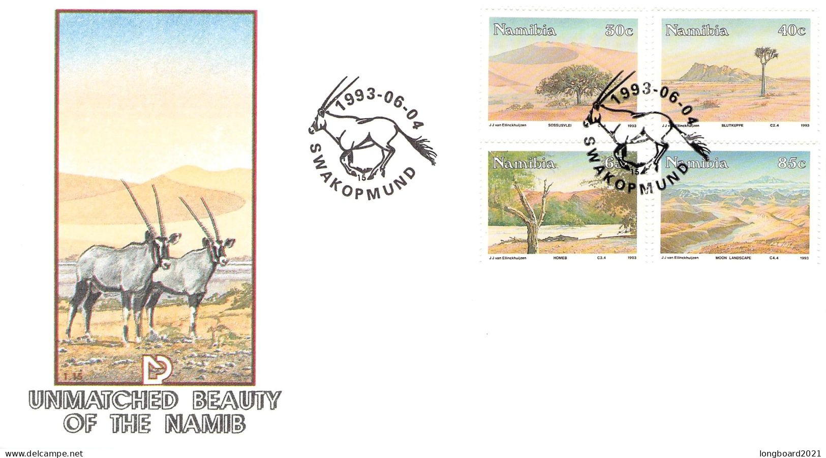 NAMIBIA - FDC 1993 UNMATCHED BEAUTY OF THE NAMIB / 4304 - Namibie (1990- ...)