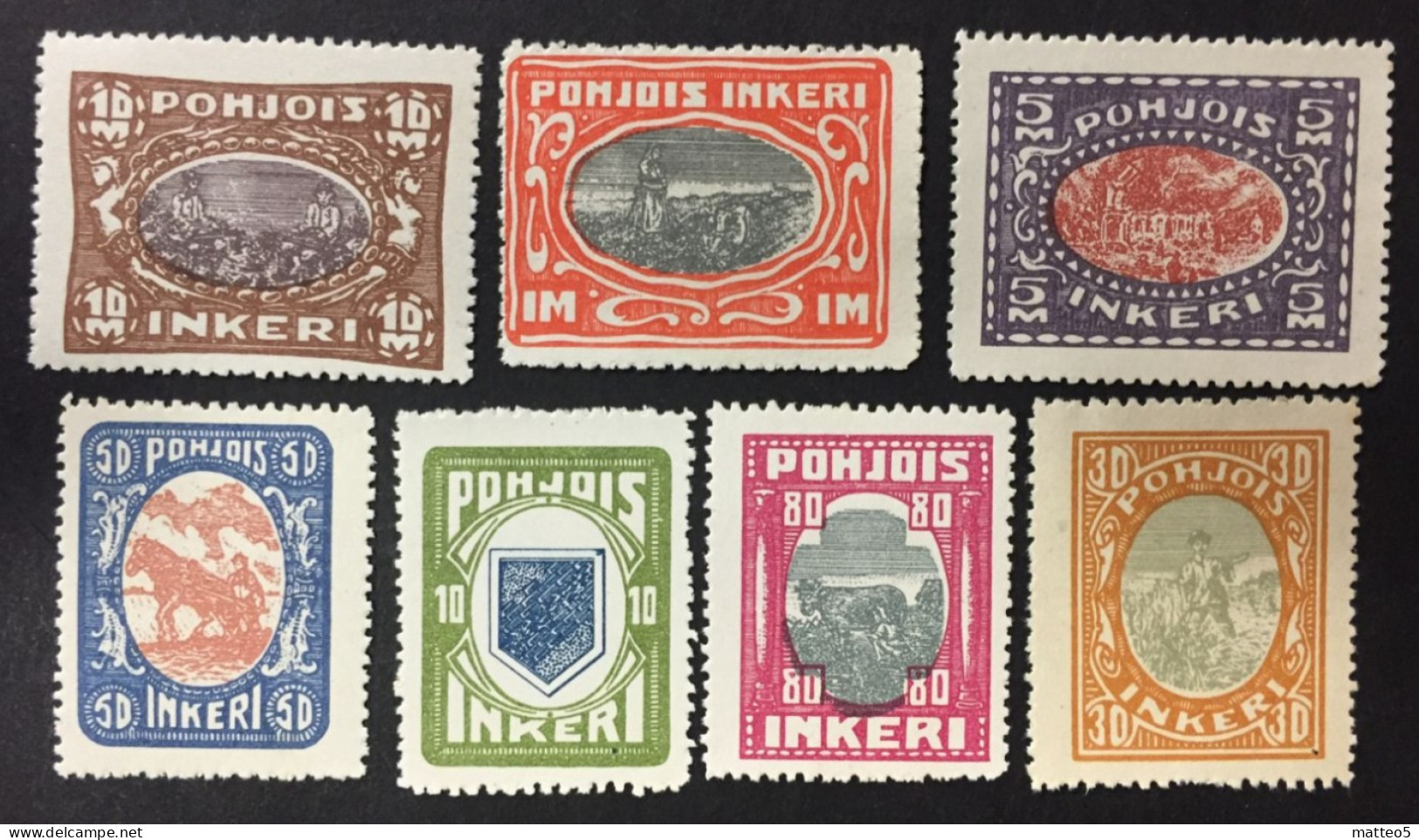 1920 - North Ingermanland - Finland Finnland - Postage Stamps - Coat Of Arms - 7 Stamps - New -  A2 - Neufs