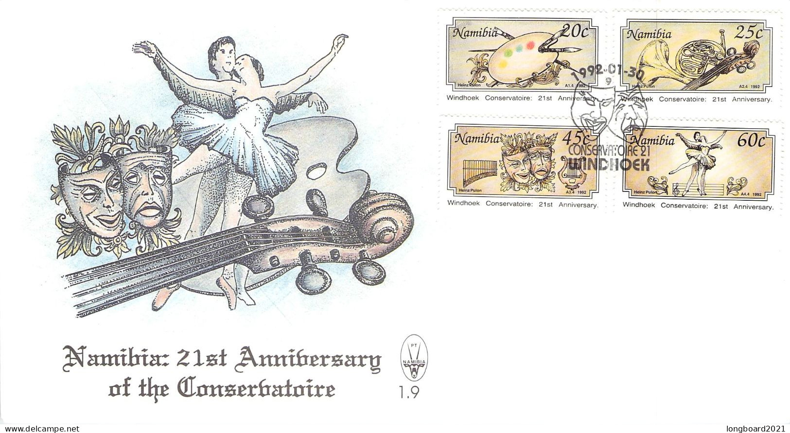 NAMIBIA - FDC 1992 CONSERVATOIRE / 4309 - Namibië (1990- ...)