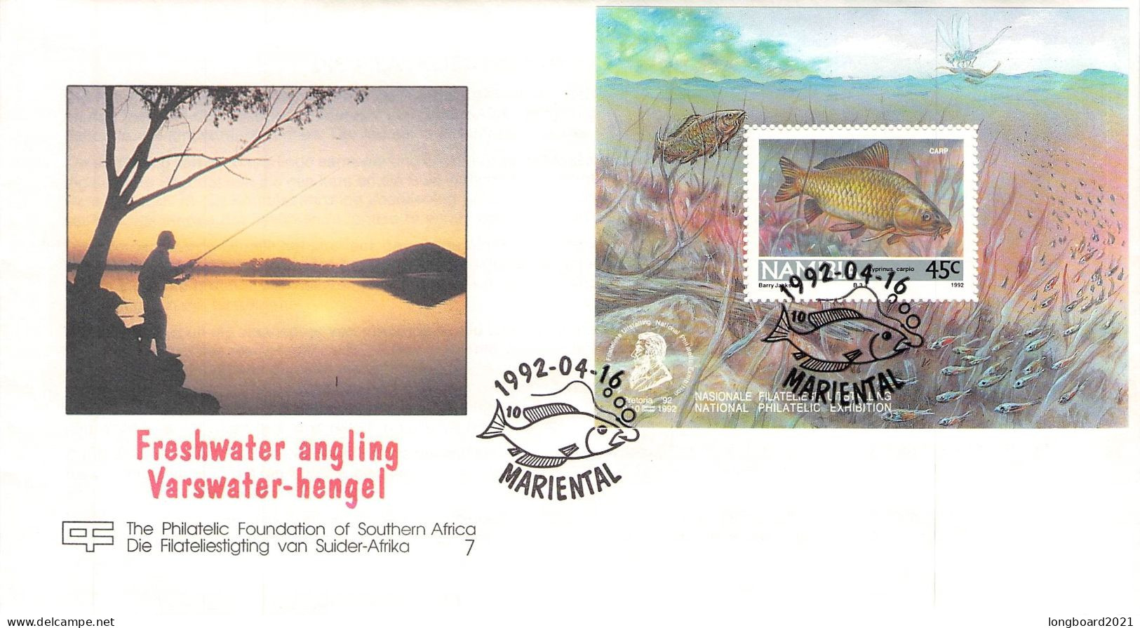 NAMIBIA - FDC 1992 FRESHWATER ANGLING / 4310 - Namibie (1990- ...)