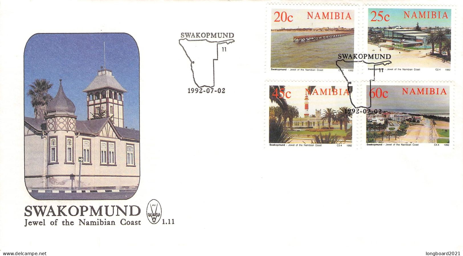 NAMIBIA - FDC 1992 SWAKOPMUND / 4312 - Namibia (1990- ...)