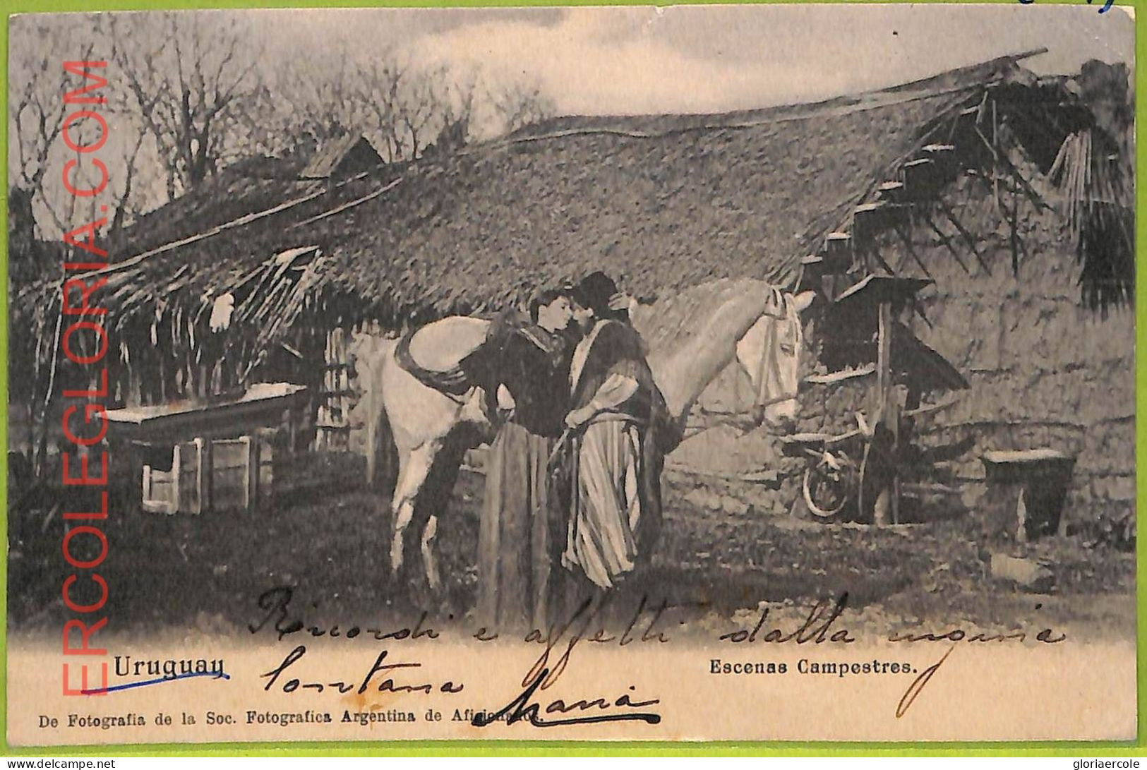 Af2737 - URUGUAY - VINTAGE POSTCARD - Ethnic - 1904 - Uruguay