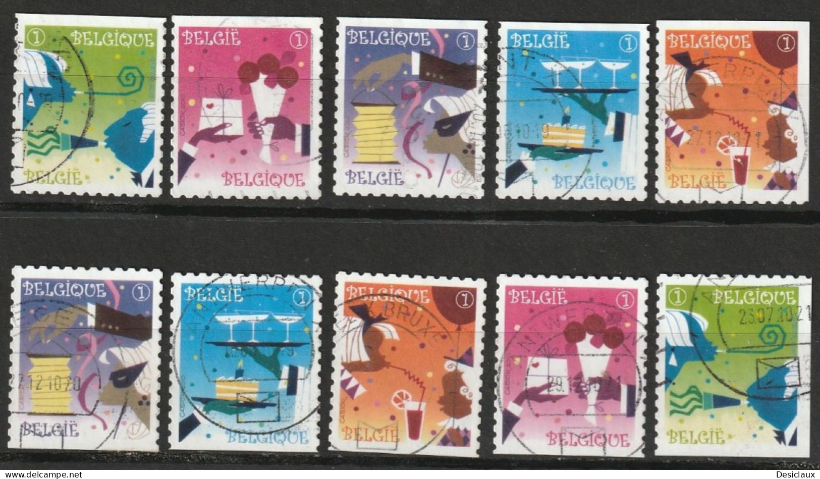 BELGIQUE. 2010. Carnet Reconstitué Exemplaire N° B113 Avec N° 4037-4041. Gest/ Obl. Petit Prix. Voir Le Scan - Collections (sans Albums)