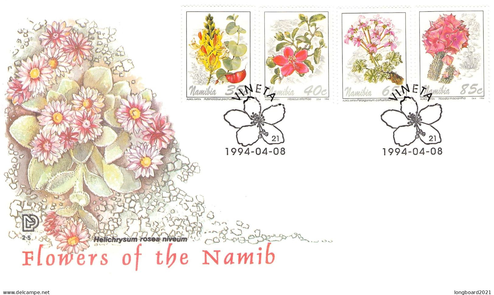 NAMIBIA - FDC 1994 FLOWERS OF THE NAMIB / 4317 - Namibie (1990- ...)