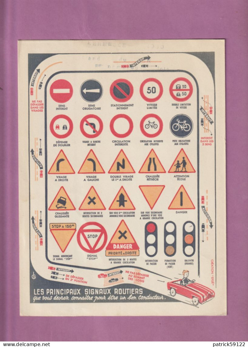 PROTEGE CAHIER PRODUITS COOP  - CODE DE LA ROUTE / PANNEAUX ROUTIERS - CREATION EFGE - - Levensmiddelen