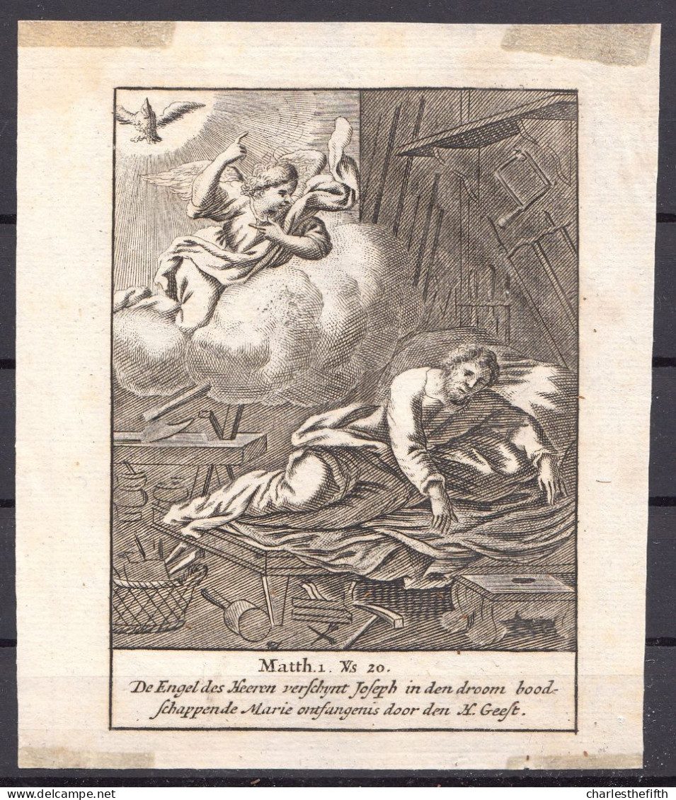 7 X GRAVURE 17ème N. GOMMERSE ( 1580-1655 Biblia Dordrecht Jacob et Pieter Keur ) - VIE DE JESUS - SAINTE FAMILLE