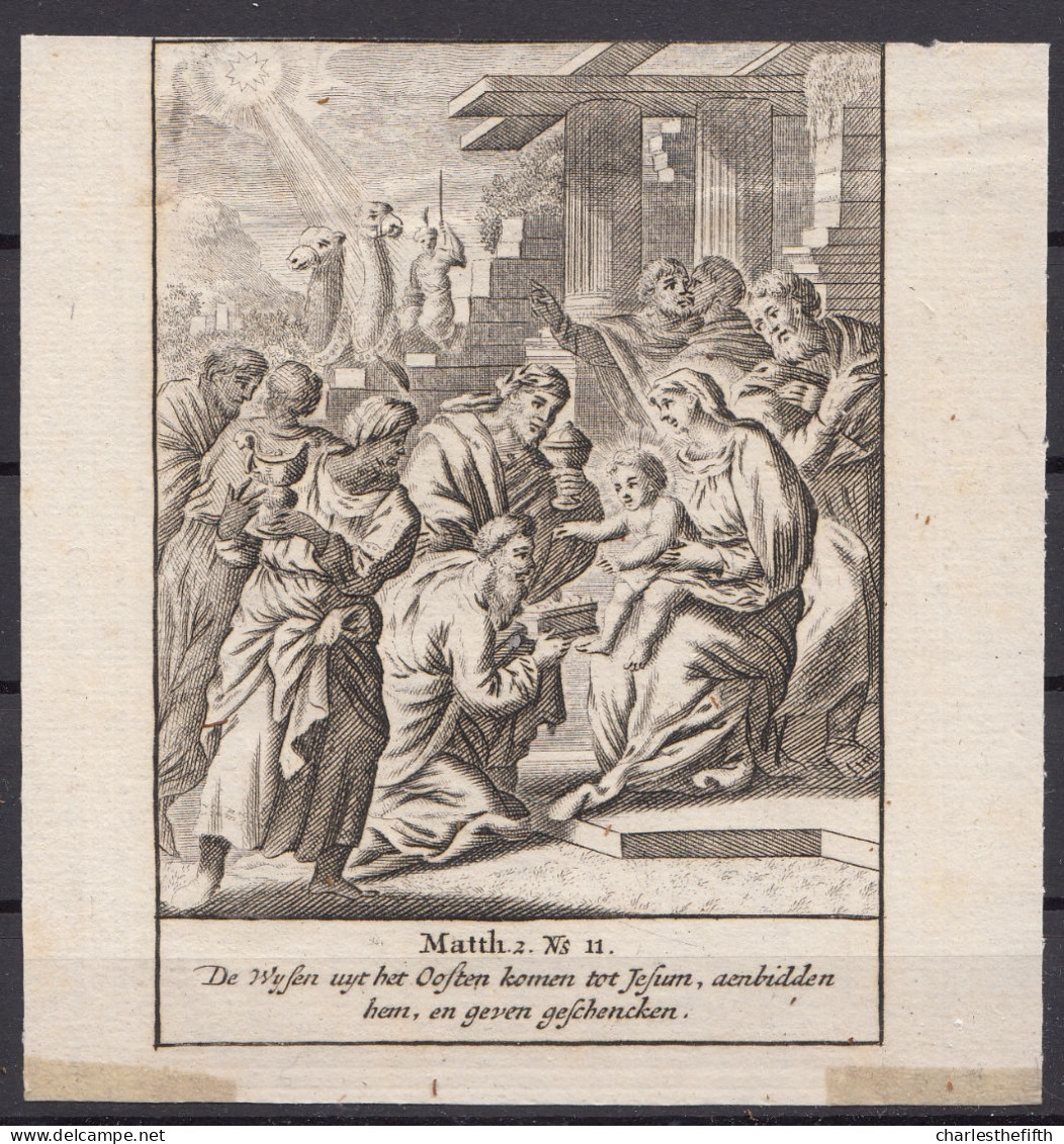 7 X GRAVURE 17ème N. GOMMERSE ( 1580-1655 Biblia Dordrecht Jacob et Pieter Keur ) - VIE DE JESUS - SAINTE FAMILLE