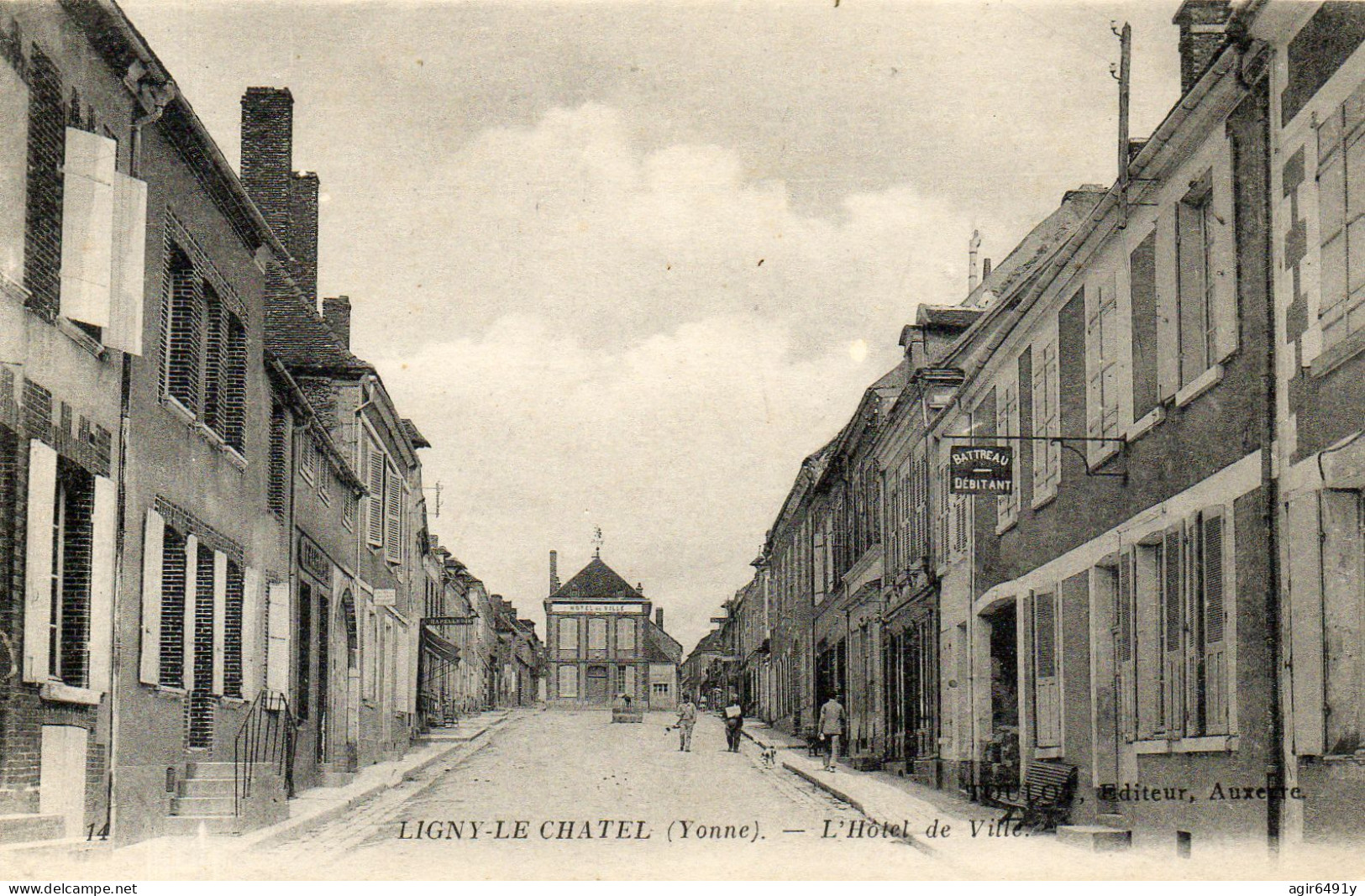 - LIGNY Le CHATEL (89) - L'Hôtel De Ville (correspondance D'un Militaire à Sa Femme)  -22566- - Ligny Le Chatel