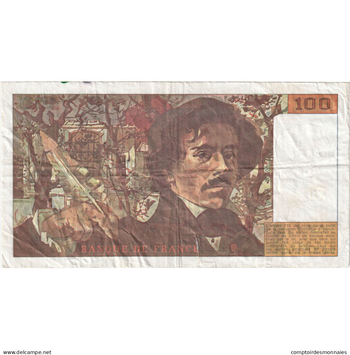 France, 100 Francs, Delacroix, 1993, E.207, TTB, Fayette:69bis.05, KM:154g - 100 F 1978-1995 ''Delacroix''