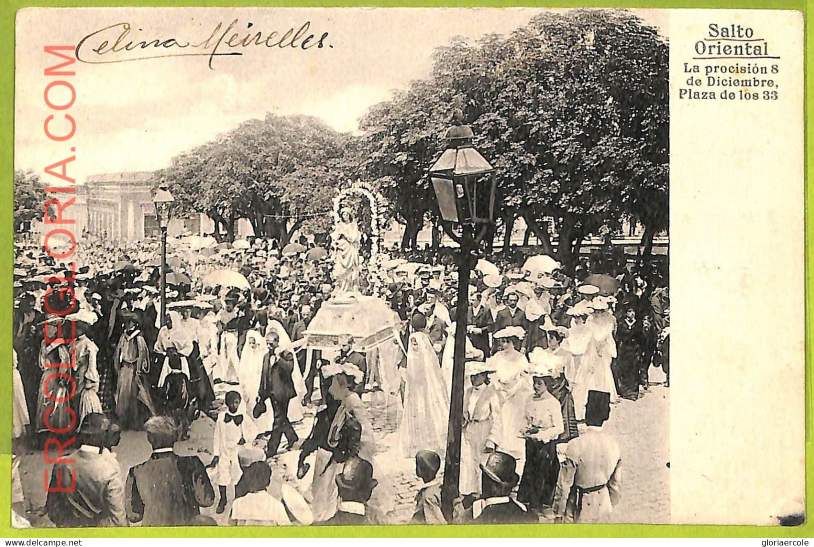 Af2758 - URUGUAY - VINTAGE POSTCARD - Salto Oriental - 1908 - Uruguay