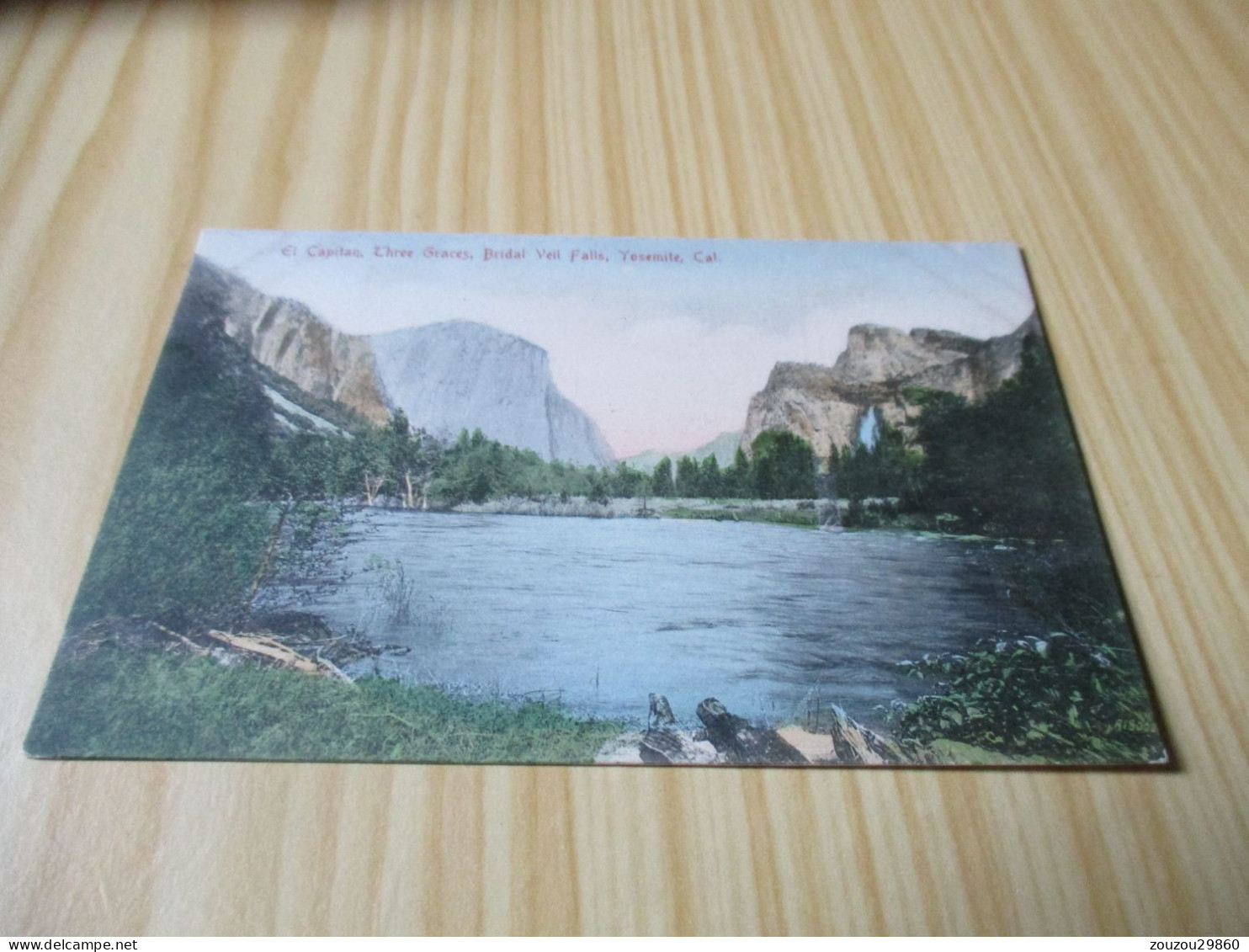 CPA Yosemite (Etats-Unis).El Capitan, Three Graces, Bridal Veil Falls. - Yosemite