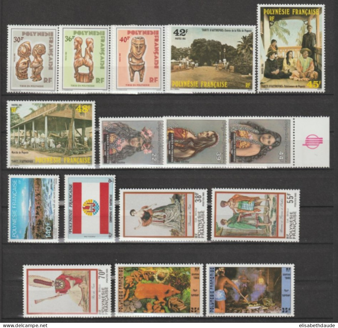 POLYNESIE - 1985 - YVERT N° 227/242 ** MNH - COTE = 23 EUR - ANNEE COMPLETE SAUF 243/245 - Ongebruikt