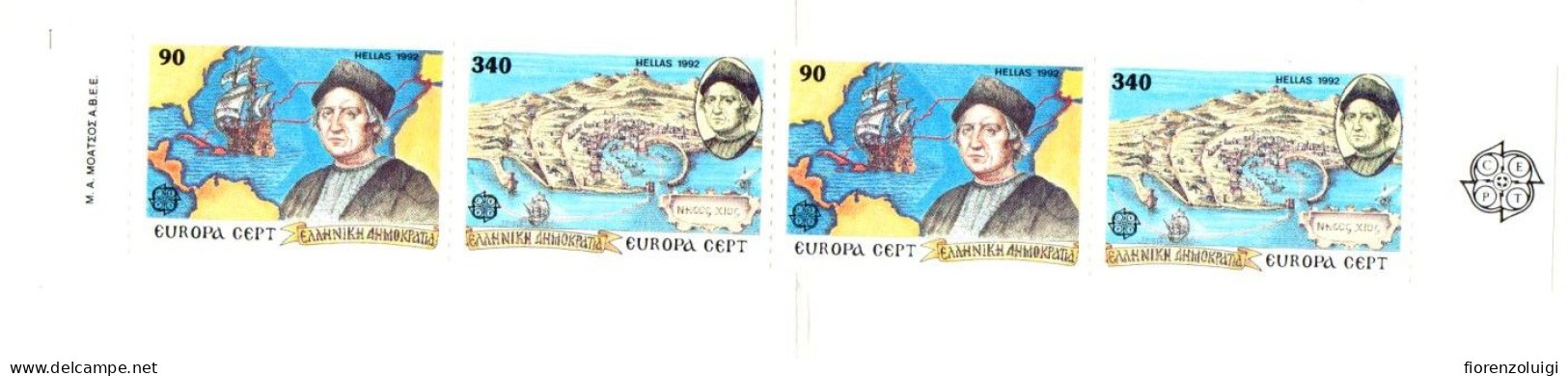 EUROPA CEPT 1992 GIRO COMPLETO LIBRETTI/BOOKLETS MNH**