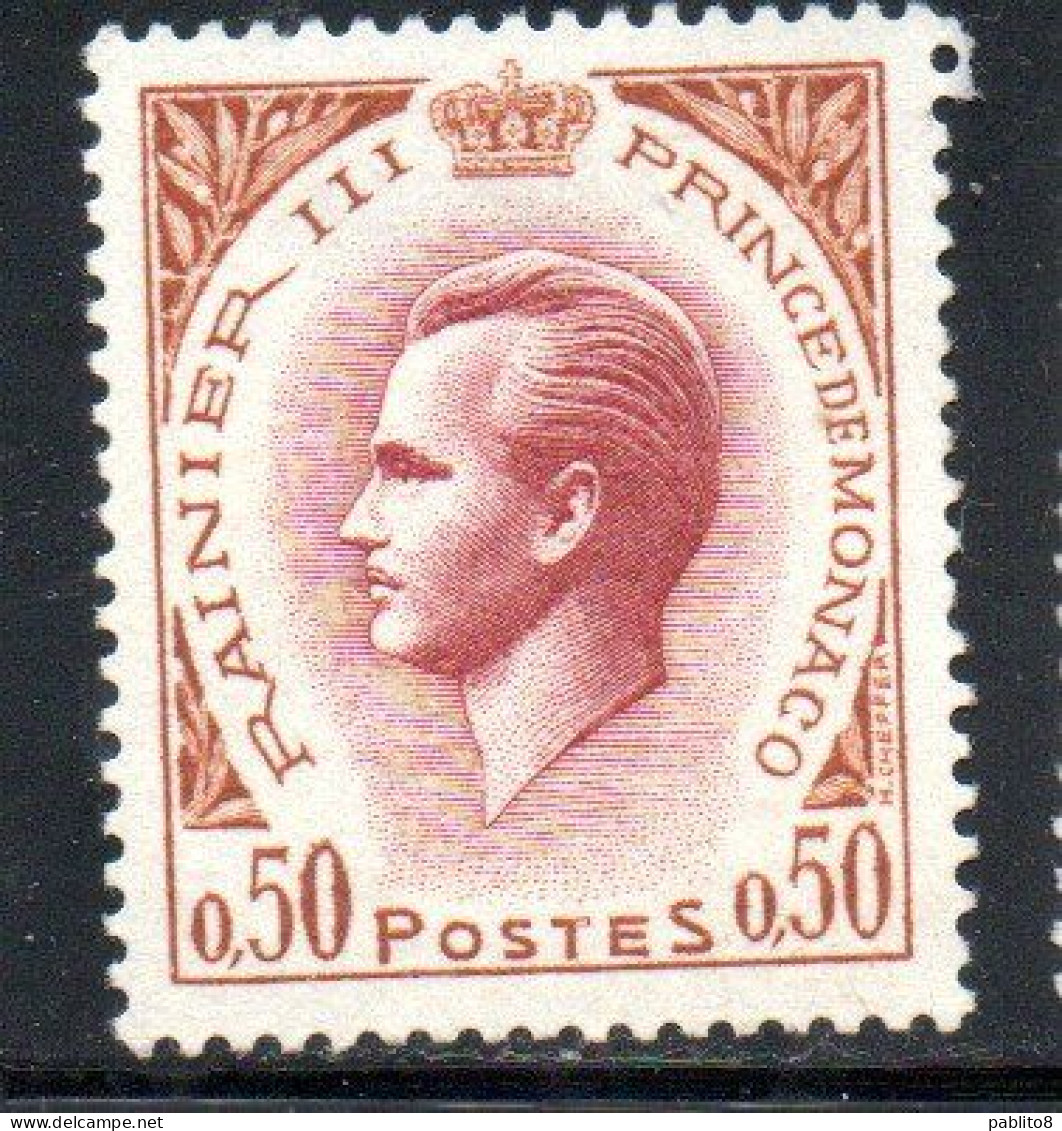 MONACO 1969 RANIER III PRINCE 50c USED USATO OBLITERE' - Used Stamps