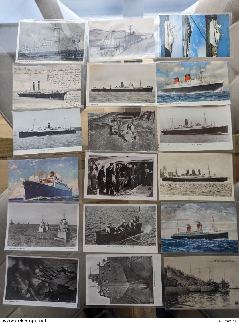 SHIPS & BOATS - 174 Different Postcards - Retired Dealer's Stock - ALL POSTCARDS PHOTOGRAPHED - Collezioni E Lotti