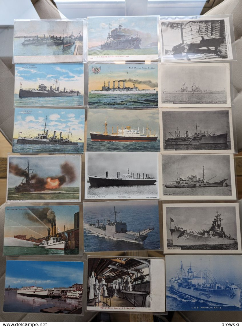 SHIPS & BOATS - 174 Different Postcards - Retired Dealer's Stock - ALL POSTCARDS PHOTOGRAPHED - Colecciones Y Lotes