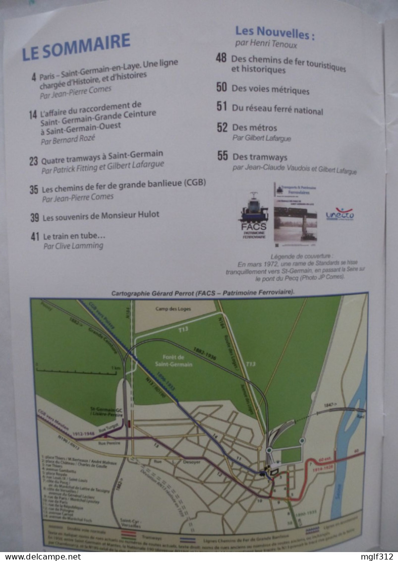 REVUE Transports & Patrimoine Ferroviaires N° 413 Sept. 2022 - L'INTEGRALE DES RAILS DE SAINT-GERMAIN-EN-LAYE - Chemin De Fer & Tramway