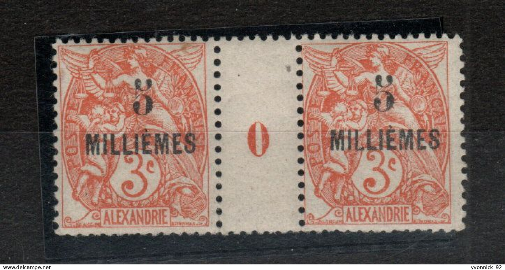 Alexandrie _Egypte - 3 C Millésimes Surch. 5 Mill. (1920) N°52 A - Ongebruikt