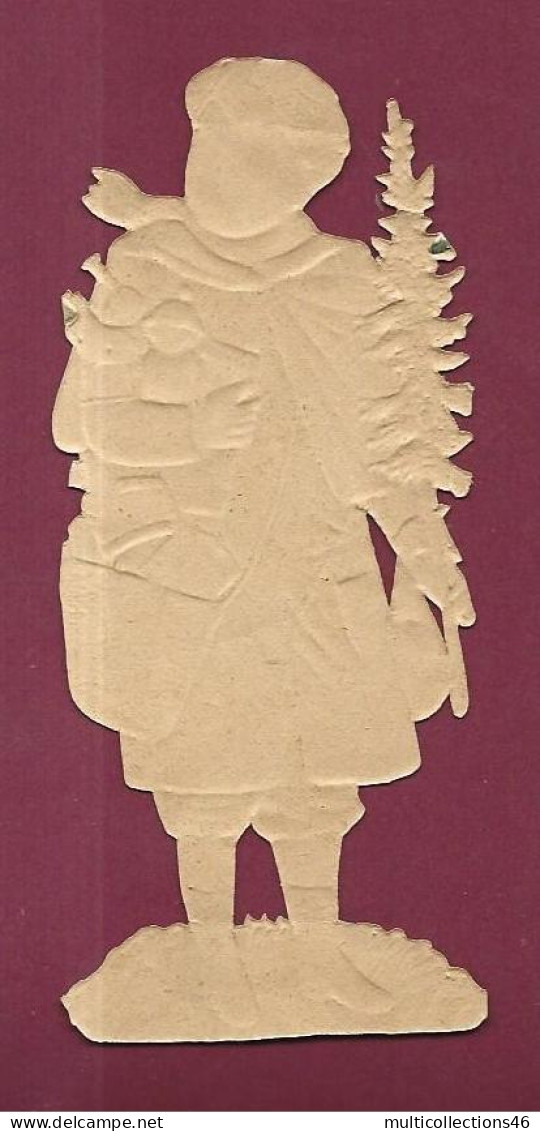 140124 - CHROMO IMAGE DECOUPI ANCIEN - NOEL Enfant Sapin Jouet Tambour Jeu De Dames - Di Natale
