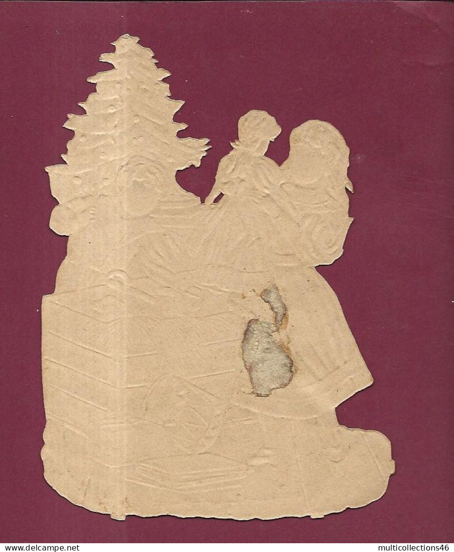 140124 - CHROMO IMAGE DECOUPI ANCIEN - NOEL Enfant Sapin Jouet Poupée Soldat Sabre Tambour CHOCOLAT POULAIN - Motivos De Navidad