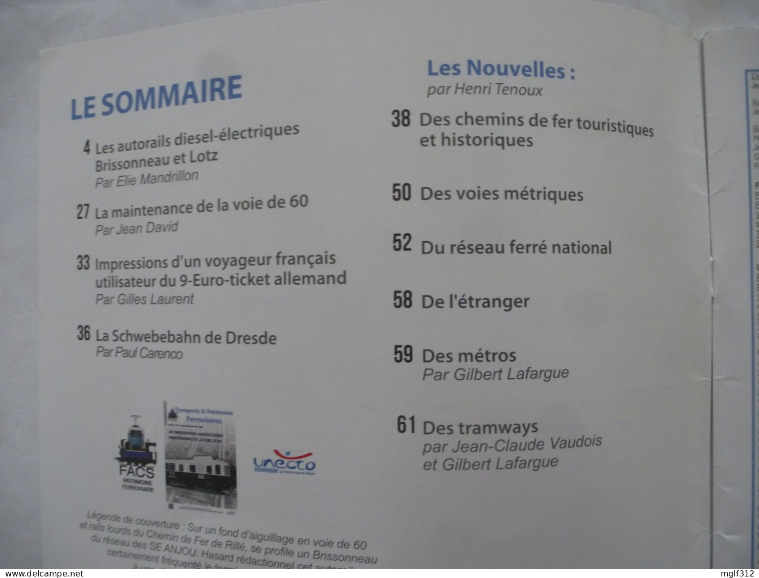 REVUE Transports & Patrimoine Ferroviaires N° 414 Nov. 2022 - BRISSONNEAU MONOCAISSES - MAINTENANCE De La VOIE De 60 - Ferrovie & Tranvie