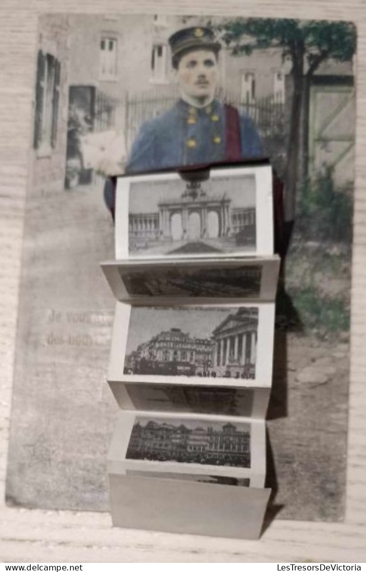 Carte à Système - Je Vous Apporte Des Nouvelles De Bruxelles - Facteur -  - Carte Postale Ancienne - Cartoline Con Meccanismi