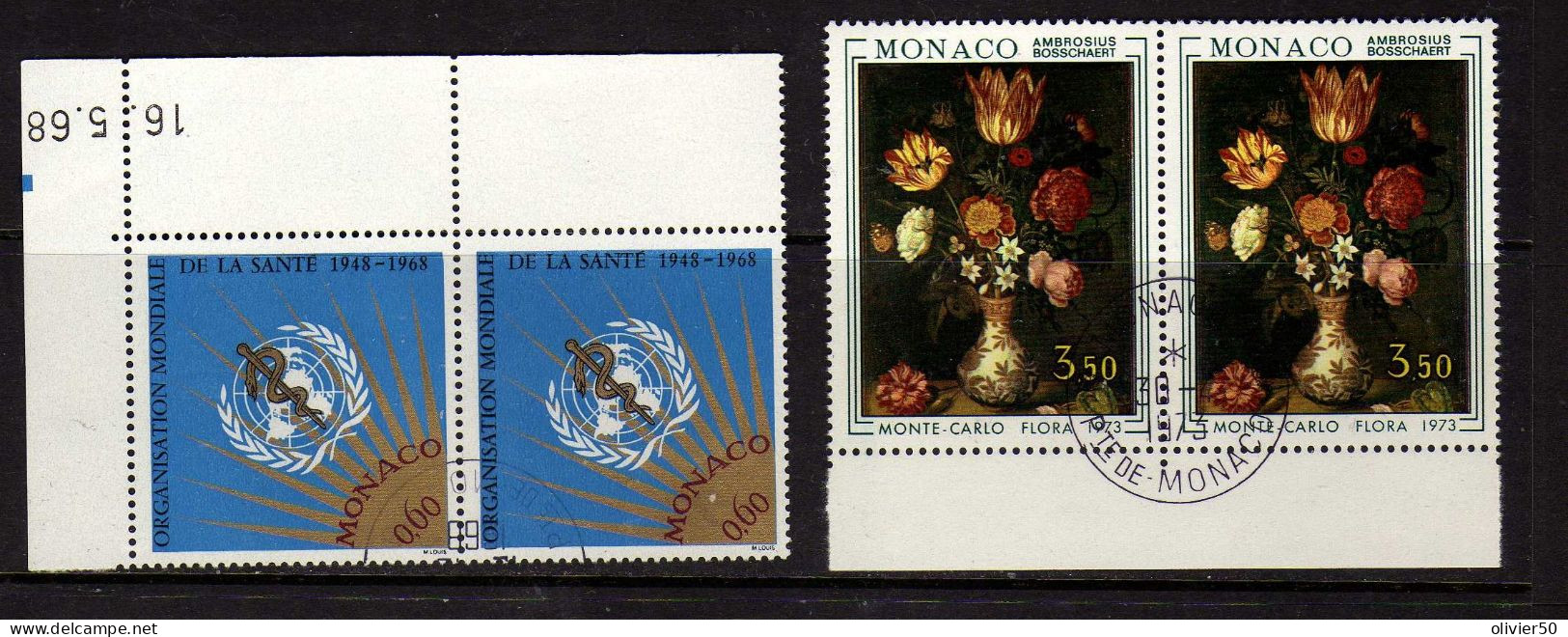 Monaco - Tableau - ONU - Obliteres - Used Stamps