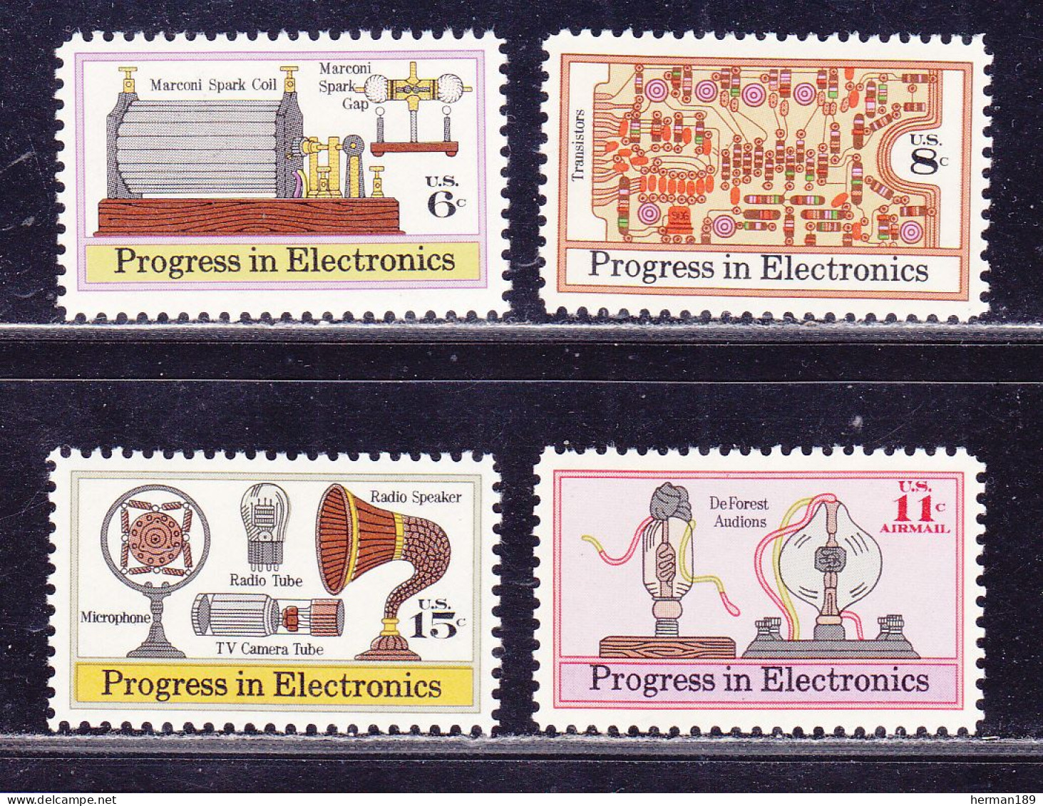 ETATS-UNIS N°  994 à 996, A79 ** MNH Neuf Sans Charnière, TB (D6067) Développement De L'électronique - 1973 - Unused Stamps