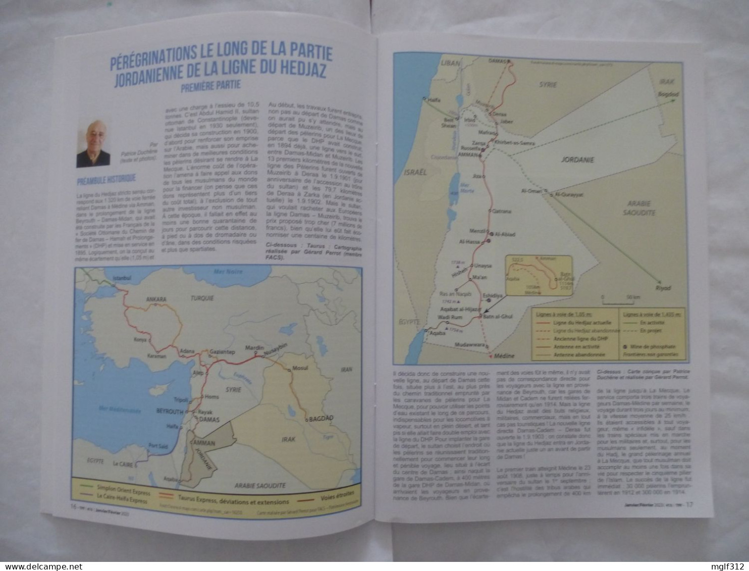 REVUE Transports & Patrimoine Ferroviaires N° 415 Jan. 2023 - DE GUE (52) A MENAUCOURT (55) - LIGNE Du HEDJAZ (Partie 1) - Ferrocarril & Tranvías