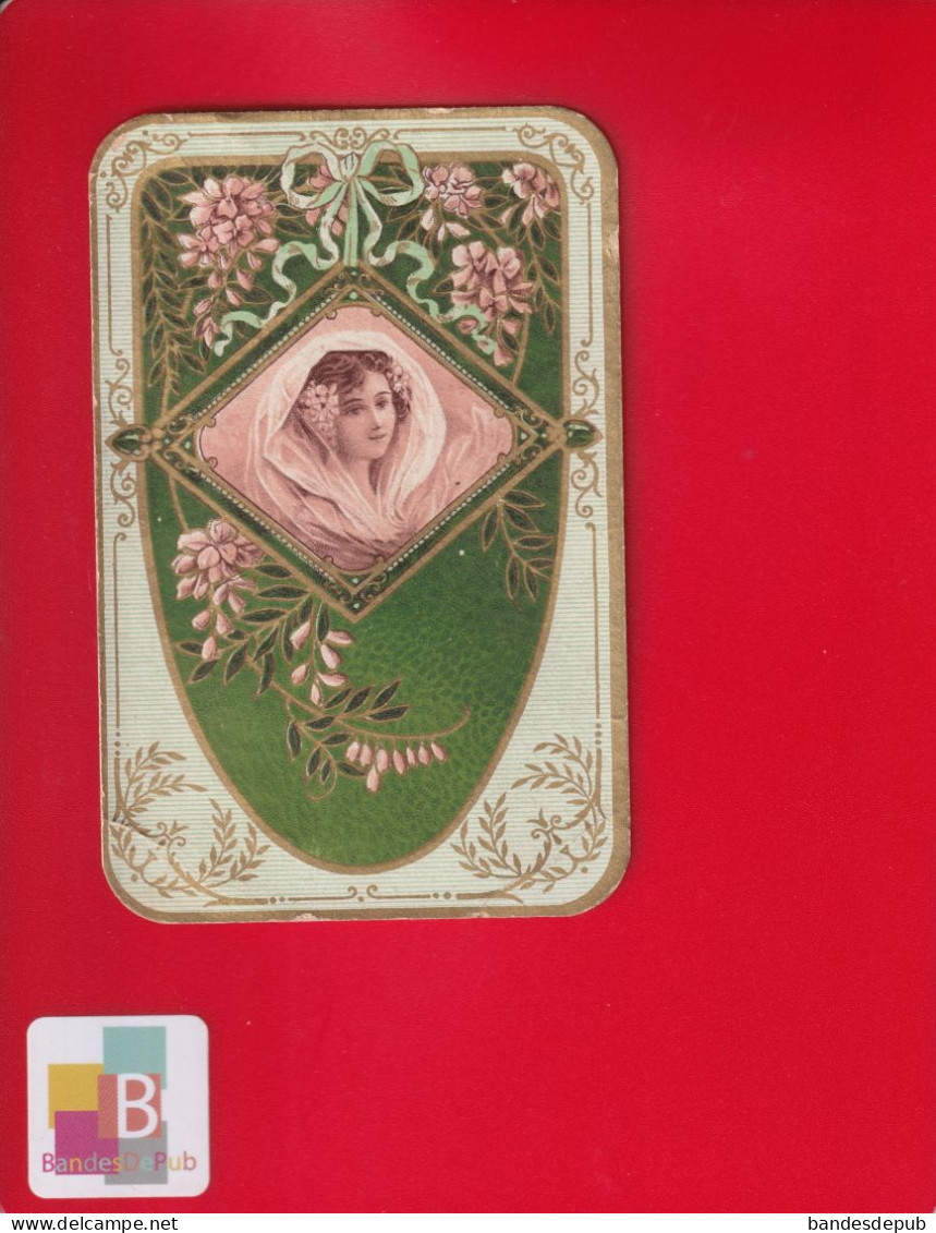 CREME SIMON Jolie Carte Parfumée ART NOUVEAU Femme - Vintage (until 1960)