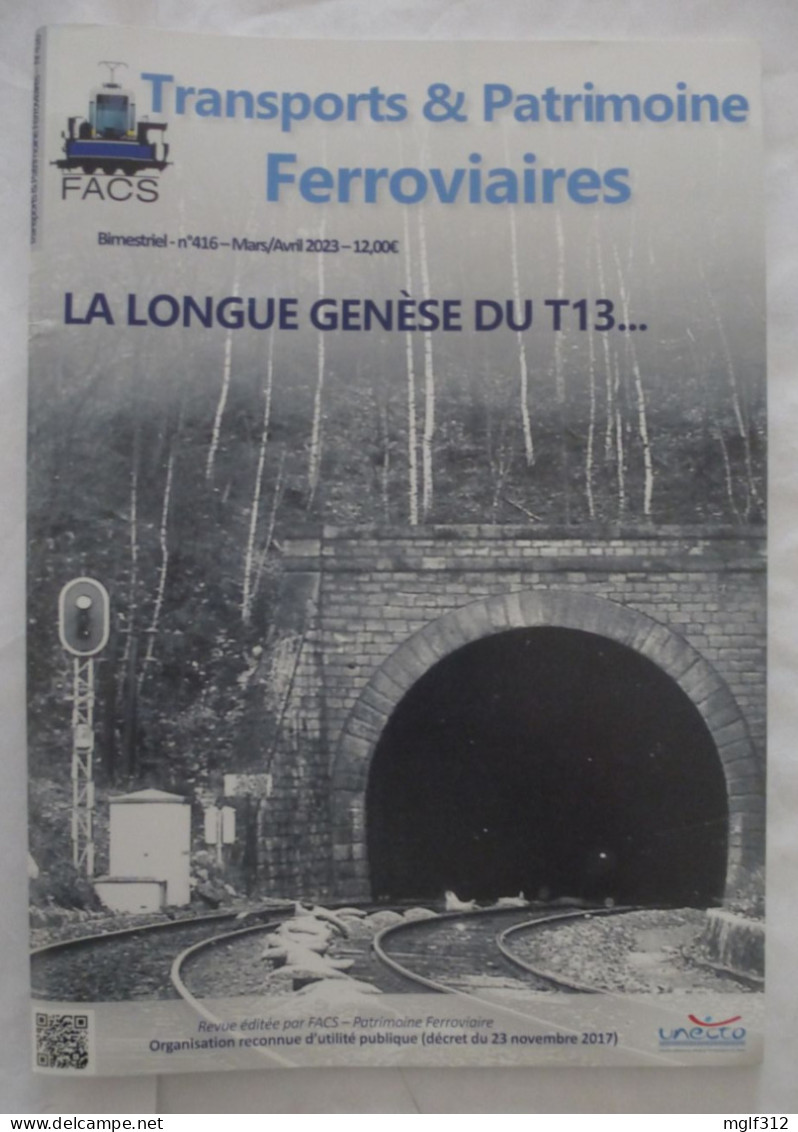 REVUE Transports & Patrimoine Ferroviaires N° 416 Mars 2023 - LONGUE GENESE Du T13...SAINT-GERMAIN-EN-LAYE - Ferrocarril & Tranvías