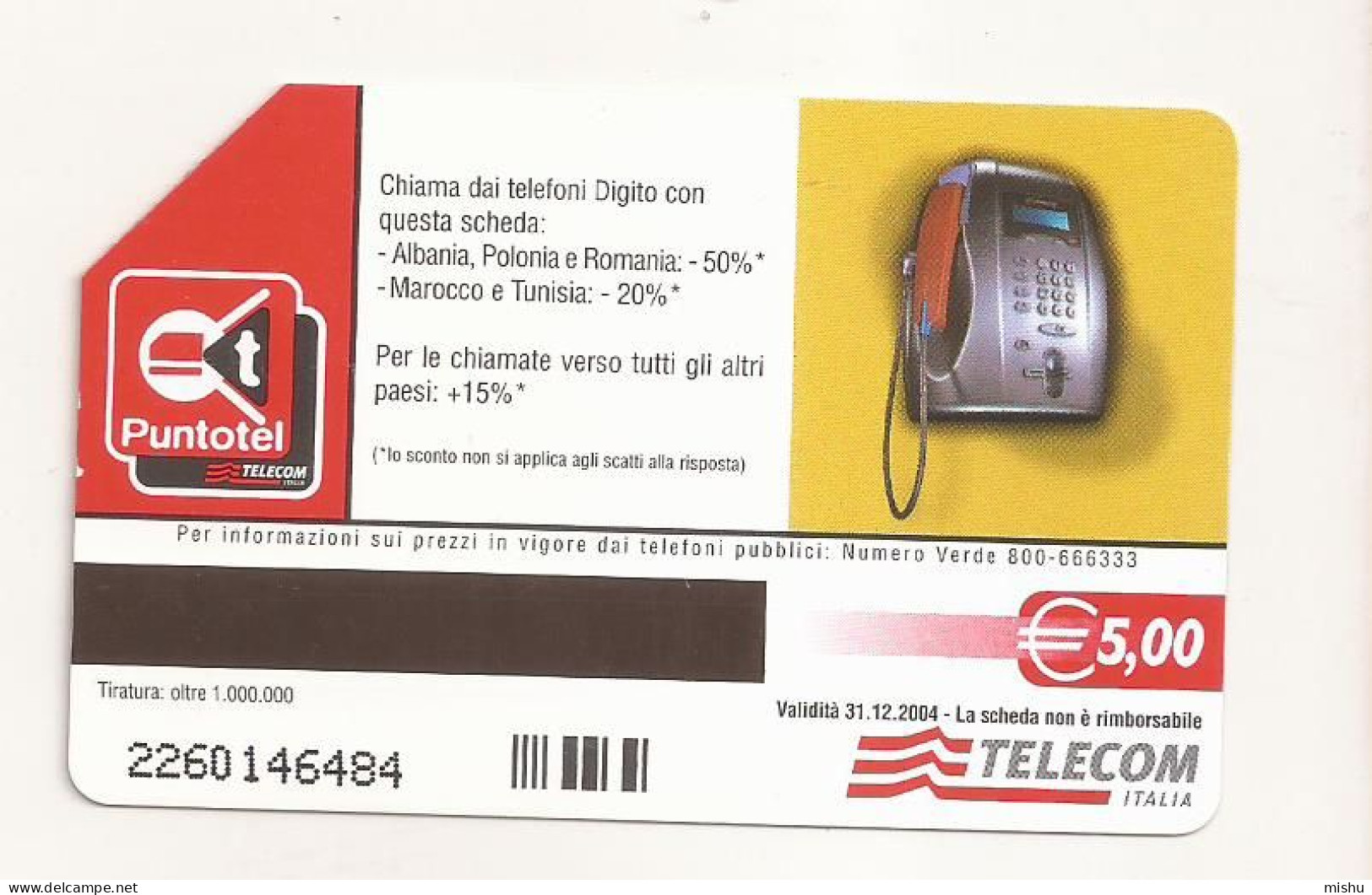 CT2 - Italy Phonecard - Telecom Italia  - 5 Euro - Phone Home - Other & Unclassified