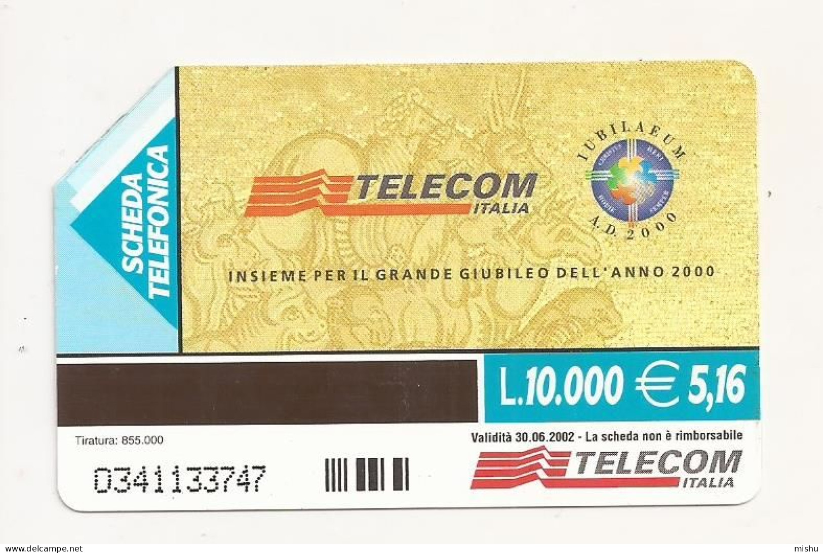 CT2 - Italy Phonecard - Telecom Italia  - 10000 Lire - Duomo Di Monreale - Sonstige & Ohne Zuordnung