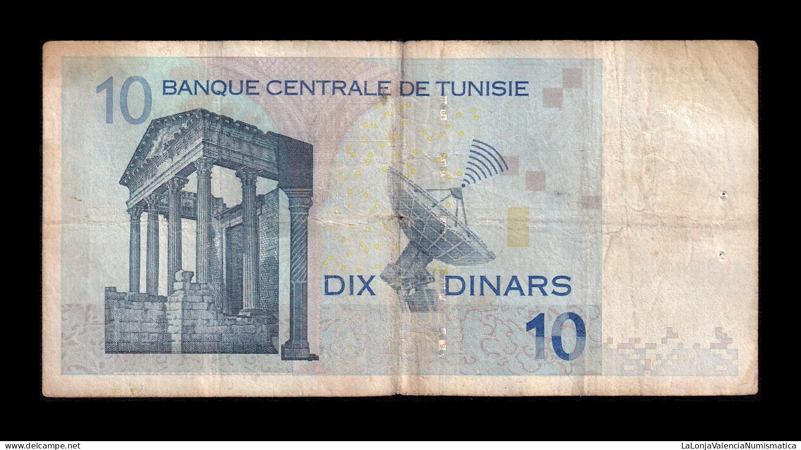 Túnez Tunisia 10 Dinars 2005 Pick 90 Bc/Mbc F/Vf - Tunisie